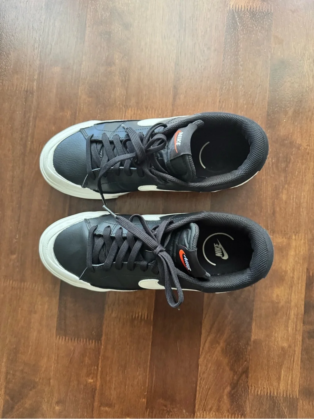 Nike Black with White Swoosh Elevated Low-Top Sneakers